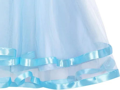 Vista 6 de COTRIO Unicorn Costume Fancy Dress Up Flower Girls Dresses Pageant Party Evening Gowns Halloween Tutu Dress