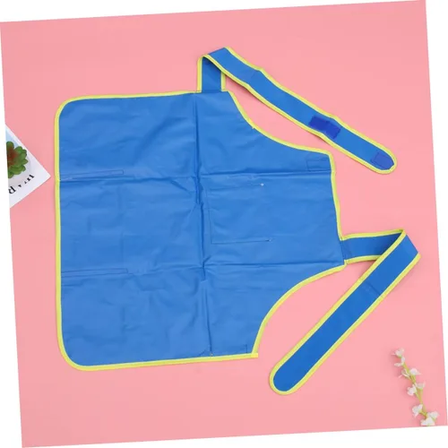 Vista 5 de Painting Apron Smock for Arts Crafts Years Four Pockets for Easy Storage for DIY Painting Drawing Activities Blue