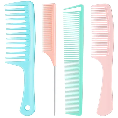 Vista 10 de Juego de peines profesionales SalonSilk para cabello natural rizado negro para damas