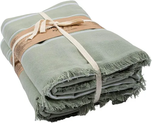 Vista 13 de Sand Cloud Toallas de baño turcas de 2 capas para baño, paquete de 2 Clásico - Gris
