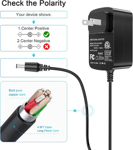 Vista 5 de Fuente de alimentación de 100V-240V a 24V, adaptador de corriente de 24V 1A