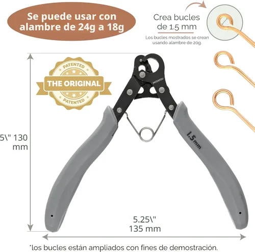 Vista 3 de The Beadsmith Bucle de 1 paso, 0.059 in, alambre de manualidades de calibre 26-18, crea bucles consistentes para rosarios, aretes, pulseras