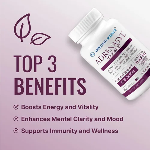 Vista 3 de Approved Science Adrenasyl - Soporte de glándula suprarrenal - 60 unidades - Paquete de 1