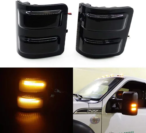Vista 11 de Xinctai Juego de luces LED para espejo lateral Switchback, señal de giro para Ford F150 2013-2014, Ford F250 F350 F450 F550 Super Duty 2008-2016