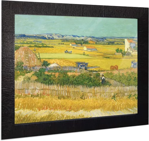 Vista 52 de Vincent Van Gogh - Arte de pared enmarcado con diseño de flores de almendra, maravilloso para exhibir en la cocina, el baño o la decoración