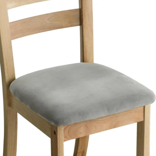 Vista 6 de Juego de 6 fundas de terciopelo para sillas de comedor, fundas elásticas para asiento de silla de comedor, fundas extraíbles y lavables, protectores
