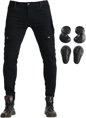 Vista 9 de Pantalones de protección para hombre y mujer, pantalones de protección para motociclista, caballero, hockey, motorista, armadura