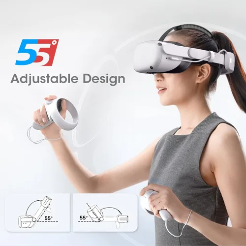 Vista 6 de BINBOK VR Correa para la cabeza con batería para Oculus Quest 2 correa de élite ajustable de 8000 mAh compatible con Oculus Quest 2 accesorios