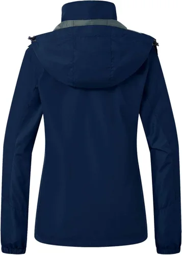 Vista 2 de Wantdo Chaqueta de esquí 3 en 1 para mujer, impermeable, con aislamiento, forro polar