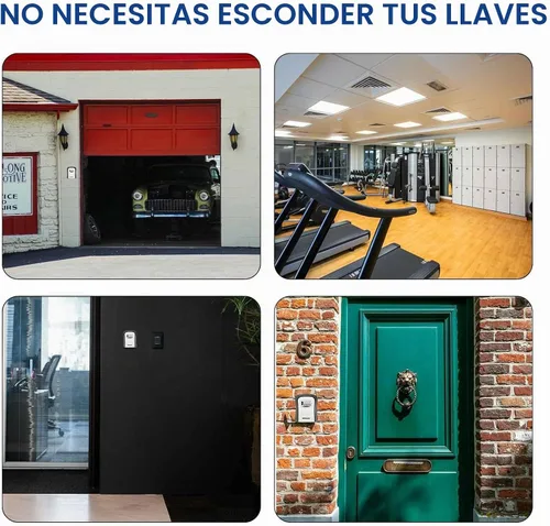 Vista 5 de Caja de bloqueo de llaves GIVERARE, caja de bloqueo de combinación de 4 dígitos de aleación de aluminio, escondedor de llaves de metal impermeable