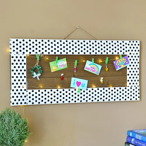 Vista 4 de Youngever Bordes de 52.5 pies para tablón de anuncios con borde de confeti para decoración de aula (diseño de lunares blancos)