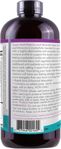Vista 7 de Life Solutions Super Multivitaminas y Minerales, Alta Potencia, 32 oz