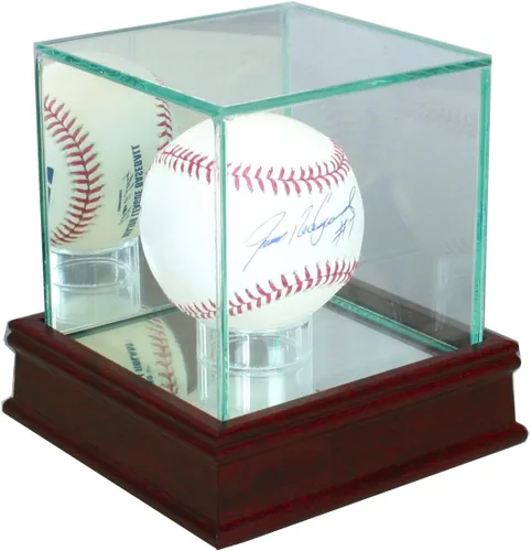 Vista 7 de Vitrina de béisbol individual con moldeo deportivo (negro)