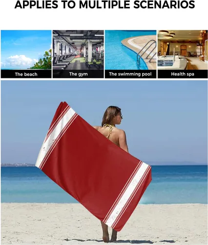 Vista 6 de Christmas Bath Towels for Bathroom Set - Luxury Towels Gifts for Women,Quick Dry Beach Kitchen Hand Hair Face Yoga Workout Gym Towel and Dish