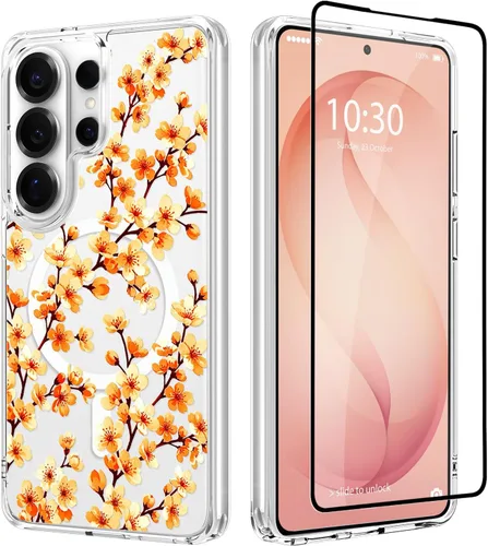 Vista 39 de OOK Funda para iPhone 17 Pro compatible con Magsafe, con protector de pantalla, elegante lazo estético, delgado, transparente, magnético, a prueba