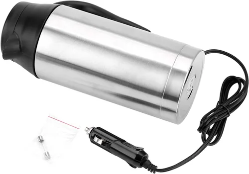 Vista 9 de FILFEEL Hervidor de viaje para automóvil, calentador de 24 V, olla para camping, barco, camión, camión, encendedor de cigarrillos, calentador