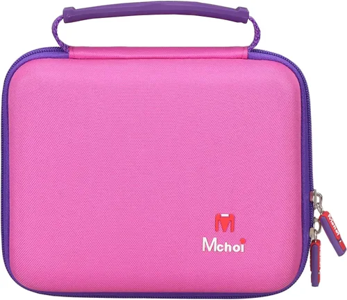 Vista 4 de Estuche de transporte de almacenamiento compatible con el juego de letras magnéticas Leapfrog Fridge Phonics, rosa, solo funda
