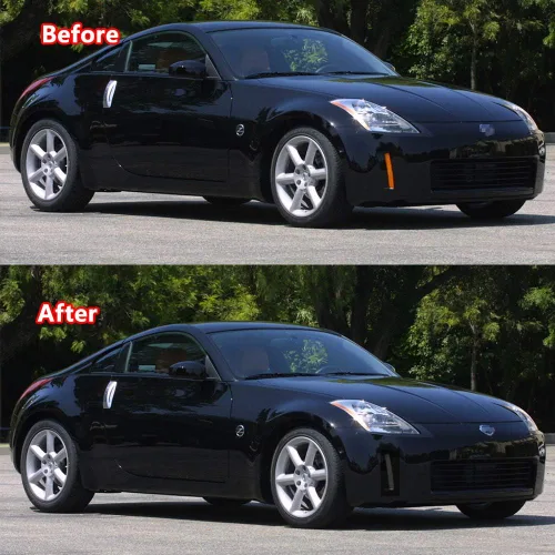 Vista 7 de Parachoques delantero LED Switchback luces de circulación diurna ámbar/blanco con kit de lámpara de señal de giro para Nissan 350z LCI 2006-2009
