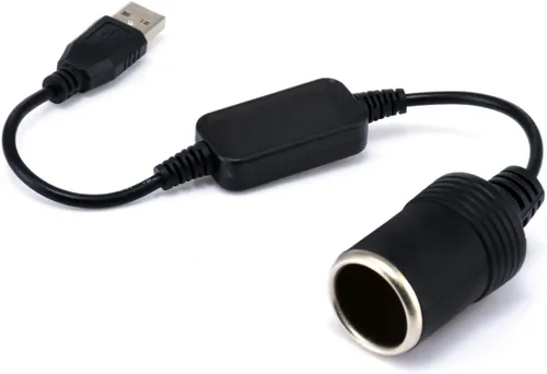 Vista 2 de Queenbox 5 V 2A USB a 12 V 8 W encendedor de cigarrillos enchufe USB macho a hembra encendedor de cigarrillos adaptador convertidor para coche