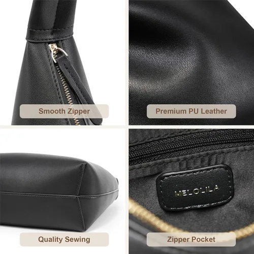 Vista 4 de MELOLILA Bolsos hobo pequeños para mujer, bolso hobo para mujer