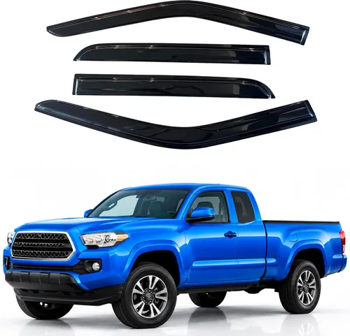 Vista 323 de IG - Visera para ventana para Ford Bronco y F150-F350 1980-1996, deflector lateral tipo cinta adhesiva, resistente, contra lluvia y viento