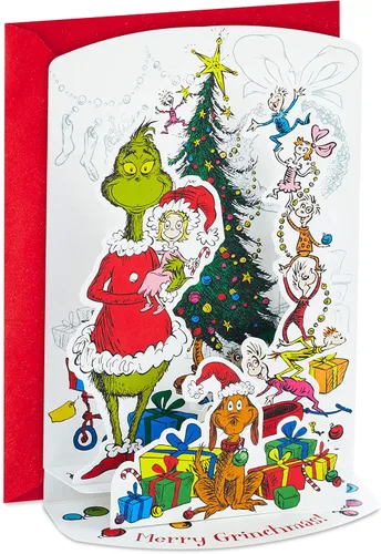 Vista 8 de Hallmark - Paquete de tarjetero para dinero de Navidad o tarjetas de regalo, El Grinch (6 tarjetas navideñas con sobres)