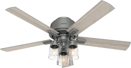 Vista 10 de Hunter Ventilador de techo interior de 44 pulgadas con luces LED, ventilador de techo con cadena de tracción, para dormitorio, sala de estar