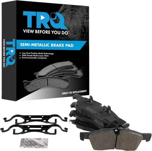 Vista 101 de TRQ Pastillas de freno delanteras semi metálicas compatibles con Ford Expedition 2018-2021 F-150 2018-2020 Lincoln Navigator 2018-2022