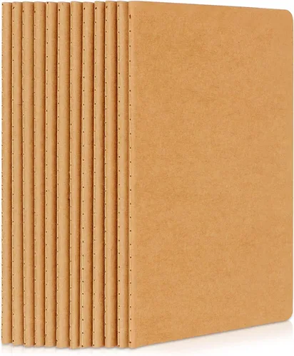 Vista 18 de EUSOAR Cuaderno de viaje, tamaño A5, paquete de 12 cuadernos de 5.5 x 8.2 pulgadas, cuaderno de dibujo con tapa suave, cuaderno de dibujo, cuaderno