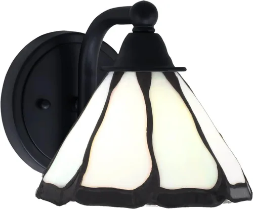Vista 46 de Toltec Lighting Paramount - Aplique de pared de 1 luz, lámpara de pared para interiores, regulable, compatible con LED de base media, acabado