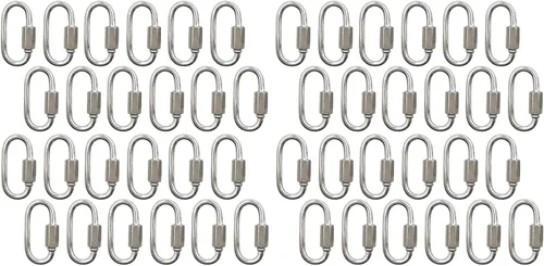 Vista 5 de Mosquetón de bloqueo en forma de D de acero inoxidable de enlaces rápidos 24pcs