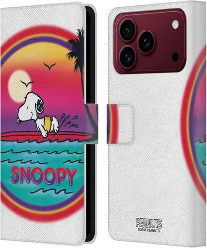 Vista 41 de Head Case Designs Funda de piel con licencia oficial de Peanuts Beach Surf Snoopy Boardwalk Airbrush compatible con Apple iPhone 11 Playa Surf