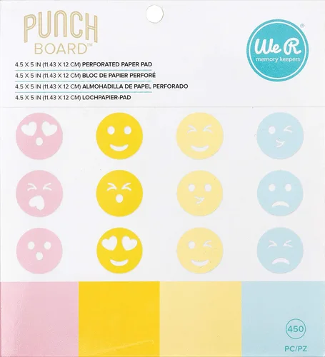 Vista 2 de We R Memory Keepers 0633356603214 Tablero de papel y punche-Emoji-cuadrados de 1 pulgada (450 piezas), multicolor