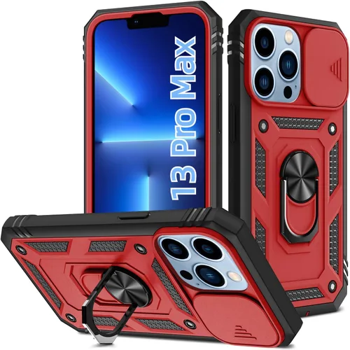 Vista 21 de Korecase Diseño para iPhone 12 Pro Max Kickstand Funda con cubierta de cámara de grado militar Caída de doble capa de cuerpo completo Protección a