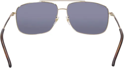 Vista 4 de Gucci GG0836SK 004 - Lentes de sol para hombre color dorado Havanaazul Pilot de 2480in Dorado azul y dorado