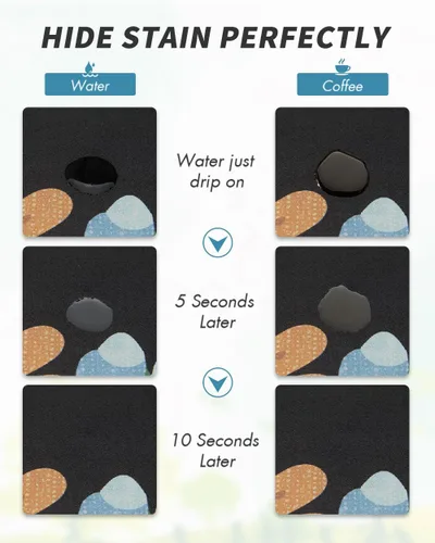 Vista 5 de AMOAMI Tapete de café absorbente con parte trasera de goma para secar platos para encimera de cocina, accesorios de bar para debajo de la cafetera