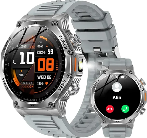 Vista 10 de Fitness Smart Watch for Men Women, Bluetooth Calling & 1.8" AMOLED, SpO2/Heart Rate/Sleep Tracker, 100+ Workout Modes, IP67 Waterproof, 7+Day Black