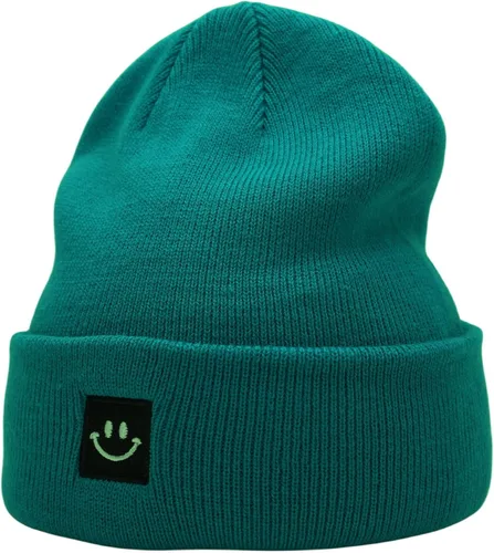 Vista 15 de 55cube Gorros de invierno unisex cálidos de punto grueso con puños Apricot Crush