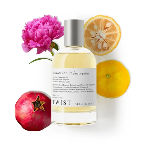 Vista 17 de Twist - Addicted No. 3 - Eau De Parfum inspirado en Y. Black Opium, Perfume de larga duración para mujer, Ámbar y Vainilla, Vegano, Ingredientes