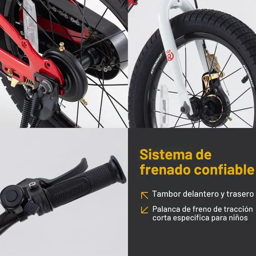 Vista 5 de RoyalBaby Astro Kids Bike 14-18 Inch Magnesium Alloy Bicycle Rojo