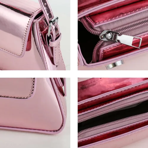 Vista 3 de Bolso de noche para mujer, Y2k, plateado, bolso hobo, bolso de mano, lindo bolso de mano, bolsos cruzados, bolsa de hombro para fiesta