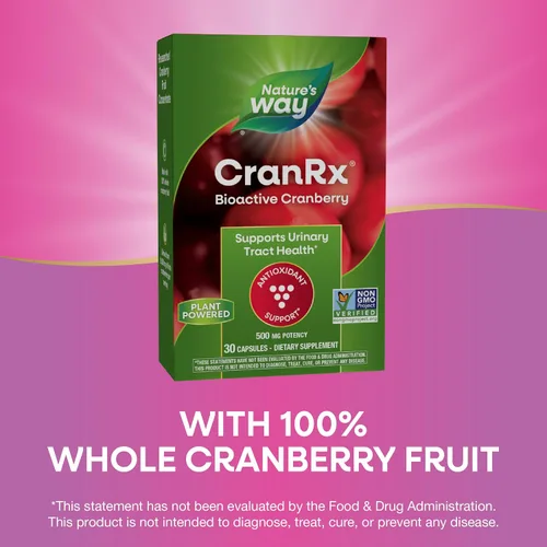 Vista 3 de Nature's Way CranRx BioActive Cranberry Urinary Health 500 mg de potencia, una vez al día, 30 VCaps