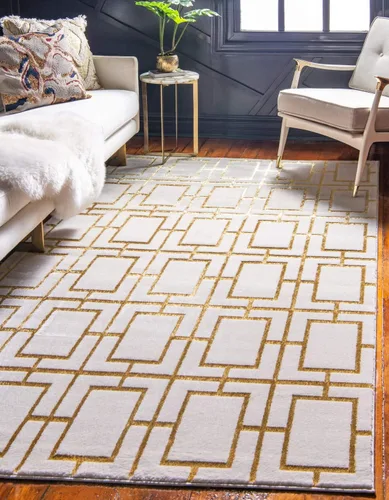 Vista 19 de Marilyn Monroe Glam Collection - Alfombra decorativa (2' x 3' 1" Rectángulo Negro y Oro)