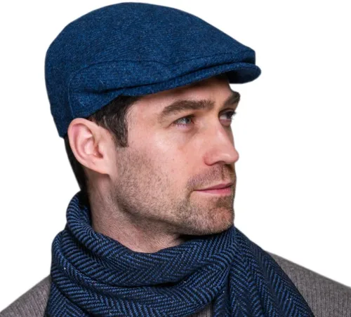 Vista 15 de Irish Tweed Trinity Flat Cap, 100% Tweed, fabricado en Irlanda