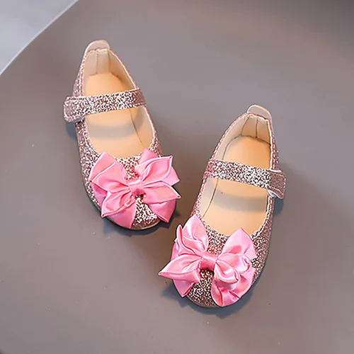 Vista 5 de Zapatos de dama de honor con purpurina para bailarina zapatos de vestir para niñas recién nacidas zapatos de vestir para niñas pequeñas