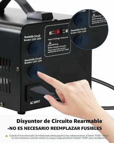 Vista 5 de LVYUAN Convertidor Transformador de Voltaje de 2000 Vatios Elevador/Reductor Convierte de 110-120 Voltios a 220-240 Voltios y de 220-240 Voltios a