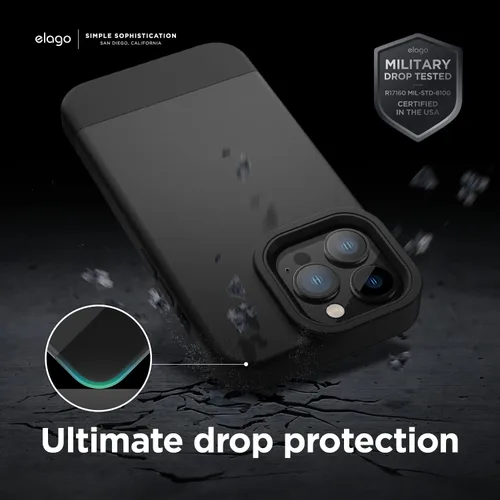 Vista 6 de elago Funda Glide Armor diseñada para iPhone 13 Pro Max, protección contra caídas, funda protectora de TPU a prueba de golpes, piezas mejoradas a