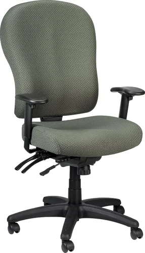 Vista 14 de Tempur-Pedic Silla ergonómica de tela con respaldo medio, brazos ajustables, color beige