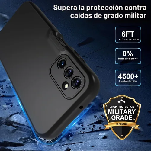 Vista 2 de Hensinple Funda para Samsung A14 5G, 360 cuerpo completo a prueba de golpes, funda para Samsung A14 A14 con protector de pantalla integrado, funda