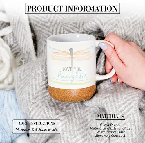 Vista 2 de Pavilion - Taza de café de 16 onzas, 16.0 fl oz, taza de té, a rayas, fondo esmaltado, acuarela, mejor amiga, amiga, mamá, abuela, hermana, hija